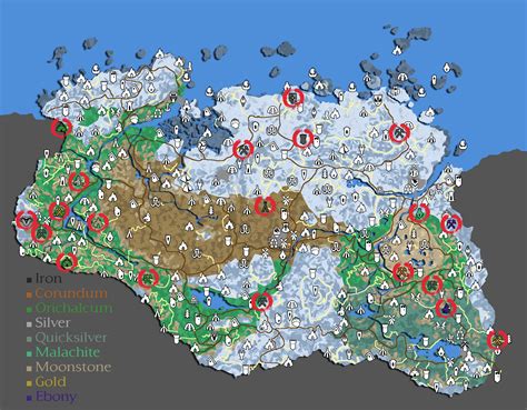 This category lists the locations in The Elder Scrolls V Skyrim that contain corundum ore veins. . Skyrim mine locations